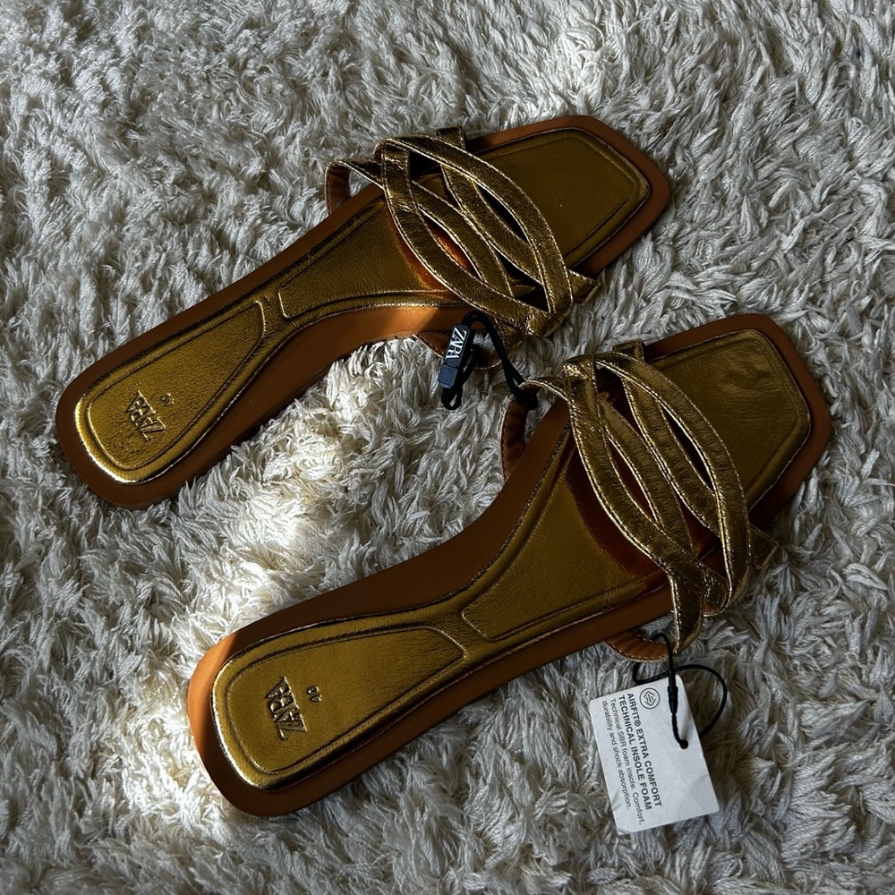 Gold Zara Sandals (BNWT)
